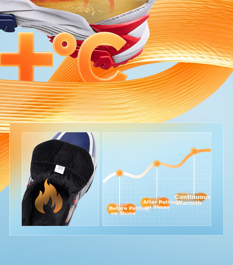 361° Kids Winter Cotton Shoes 25 2022 Boys Girls Fleece Warm Durable Non-slip Knob Sports Running Shoes Black Size 34 4