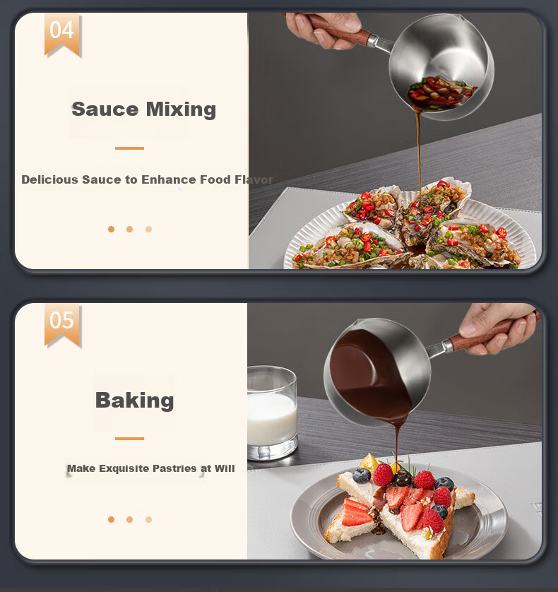 KBH Oil Pouring Pot 304 Stainless Steel Household Oil Drizzling Pan Frying Egg Oil Drizzling Pot 200ml 7