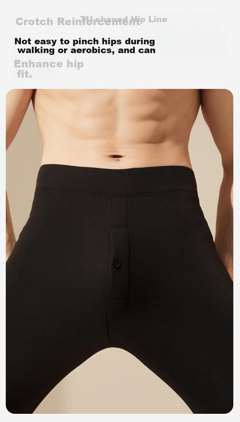 Modal Men's Thermal Pants Graphene Fleece Thickened Knee Protection Winter Cotton Pants -30°C Cold Resistant Pants Northeast Style 13