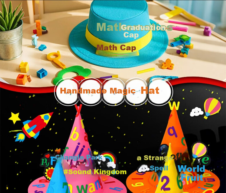 Yupinfengmao Magic Hat Handmade DIY Creative Material Kit Elementary Student Self-Made Math Element Educational Toy Back-to-School Season 1