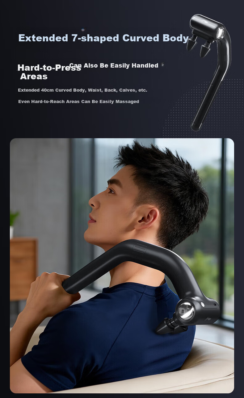 LI-NING Professional Fascia Gun Massager for Shoulders, Neck, Waist, and Back - Deep Muscle Massage Device, Ideal Gift for Parents, Valentine's Day, Qixi Festival, Birthday, Boyfriend, and Girlfriend 8