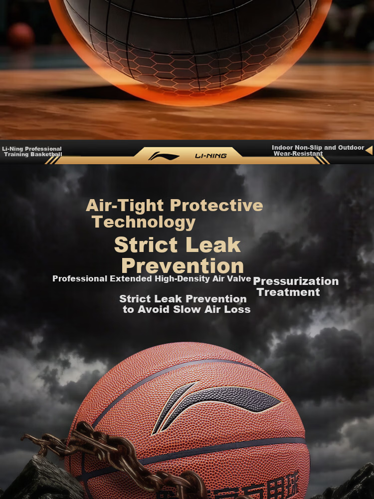 LI-NING Basketball Adult Size 7 Junior High and Primary School Youth Official Exam Indoor Outdoor Training Game Basketball 15