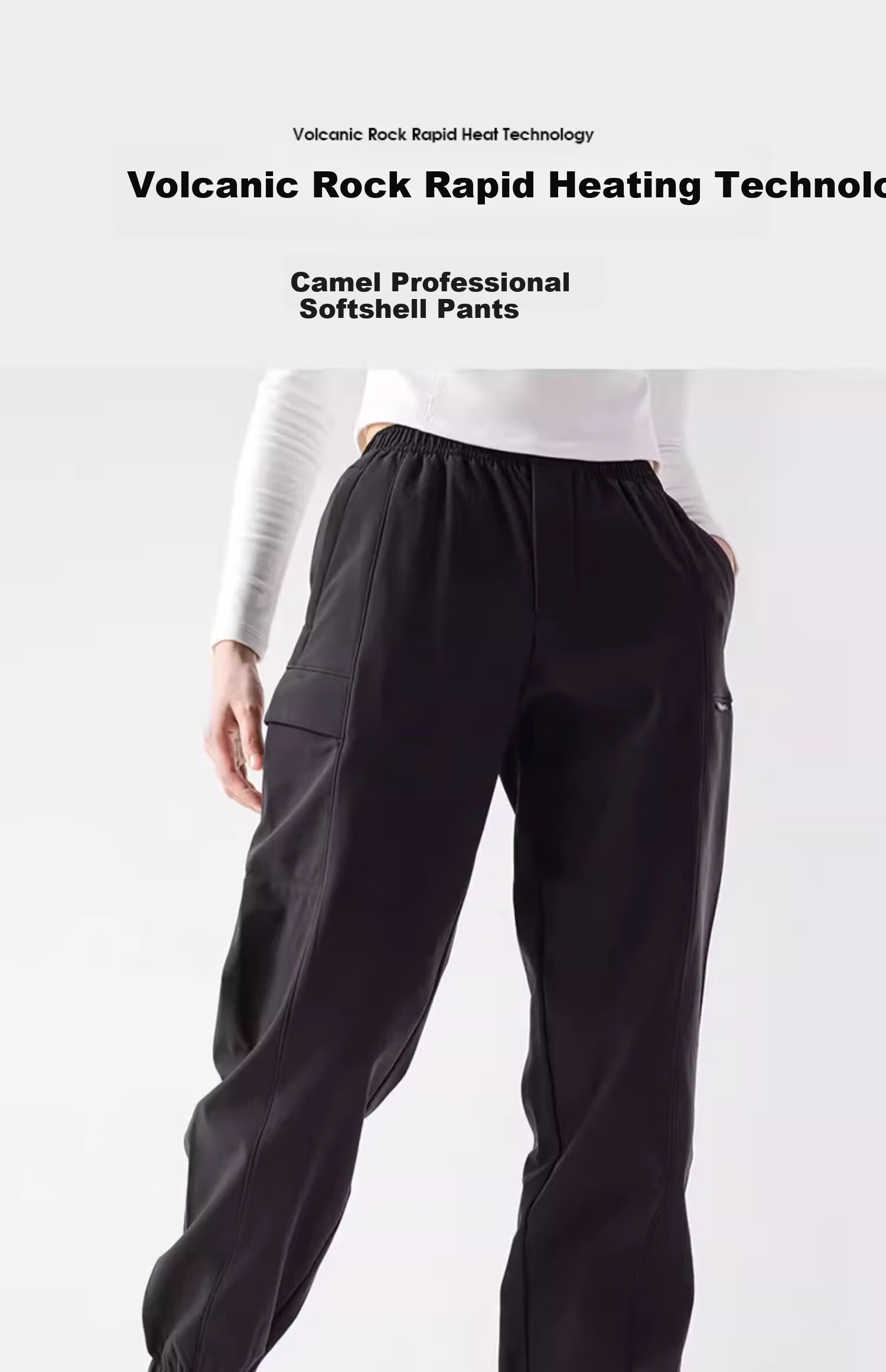 CAMEL Women's Softshell Hiking Jogger Pants Autumn Winter Casual Work Pants 1