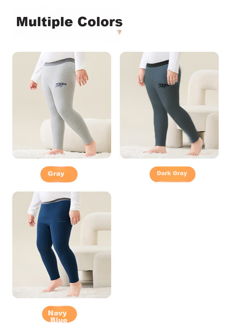MiiOW Plus Size Children's Pure Cotton Thermal Long Johns Boys' Autumn and Winter Thickened Cotton Warm Pants 12