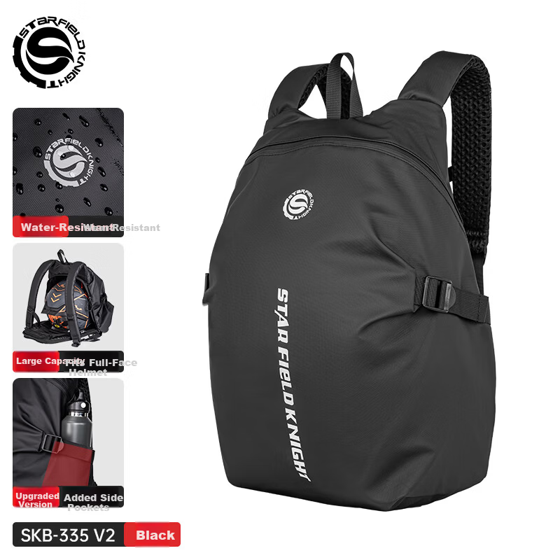 STAR FIELD KNIGHT Motorcycle Riding Helmet Bag Backpack Multifunctional Large Capacity Water-Resistant Travel Full-Face Helmet Shoulder Bag Knight Gear