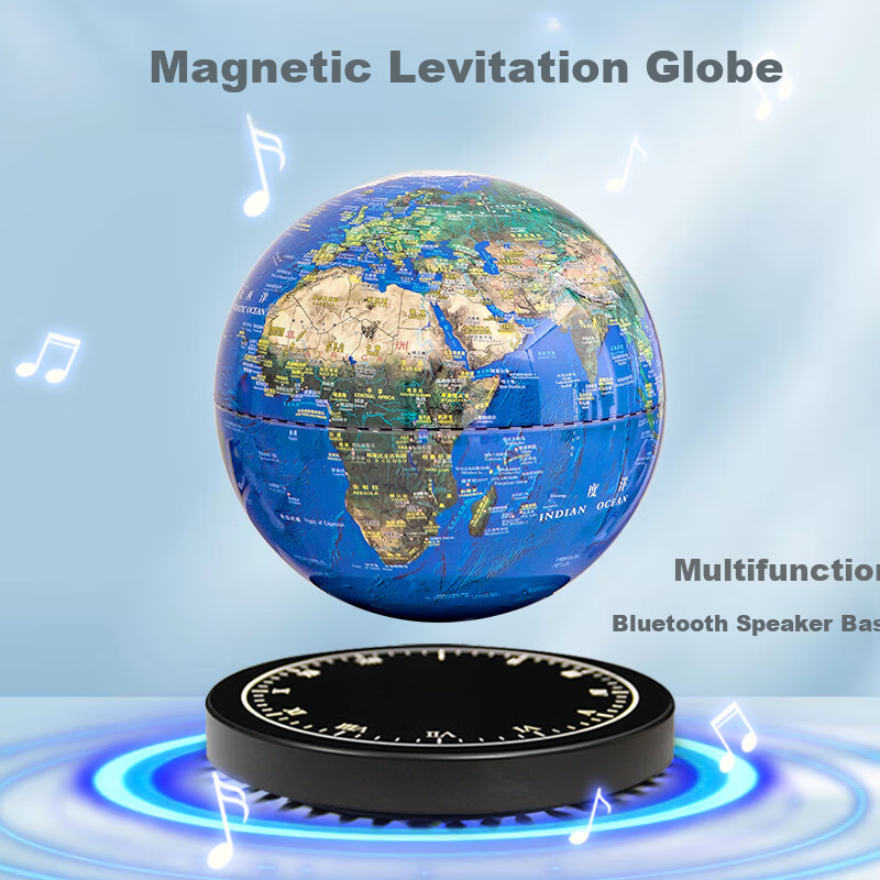 Hengyi Floating 3D Globe with Bluetooth Playback 20cm Illuminated Auto-Rotating Children's Toy New Year Gift
