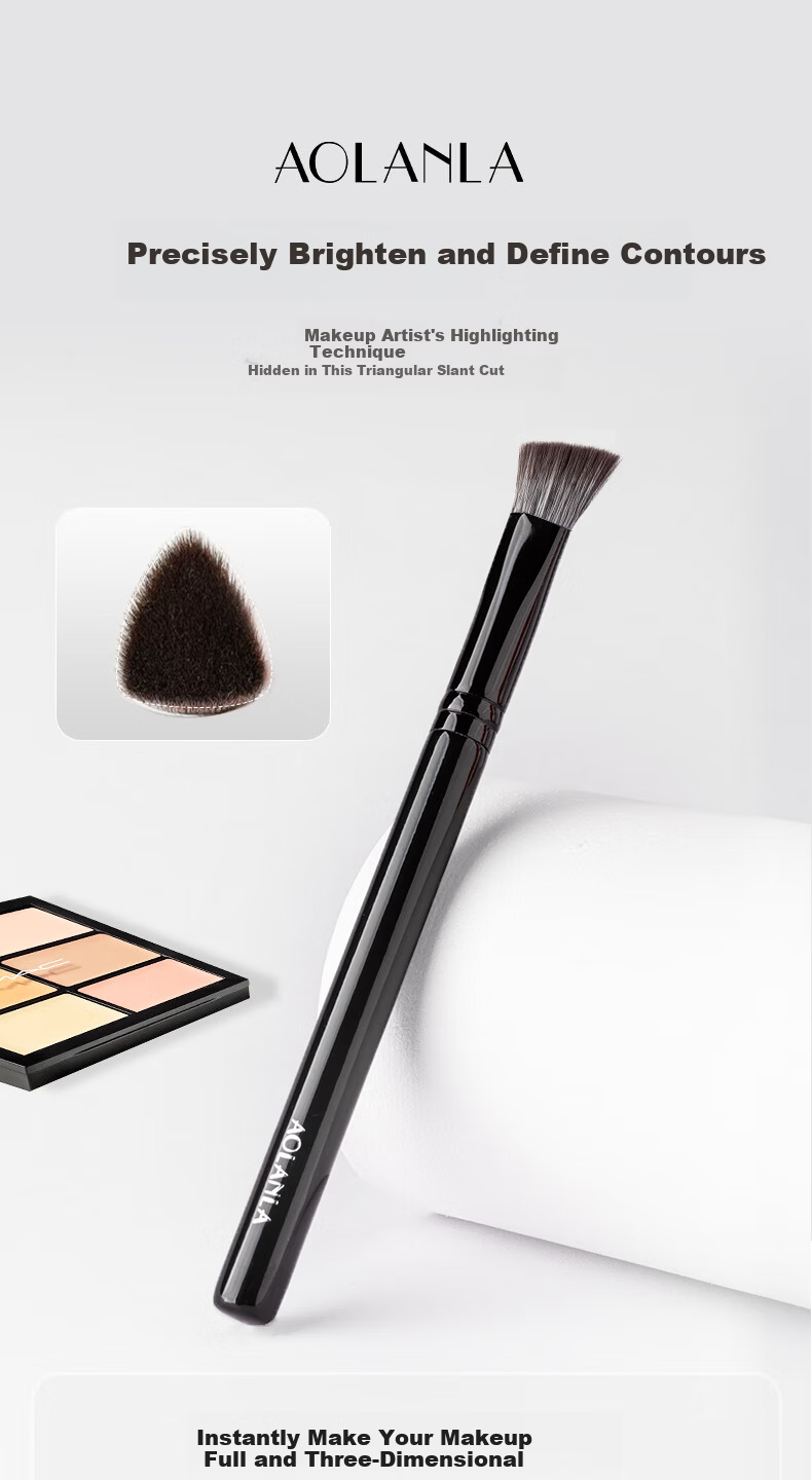 AOLANLA Triangle Highlight Brush Contour Concealer Precision Nose Shadow Makeup Brush for Eye Inner Corner and Mouth Corner Brightening 1
