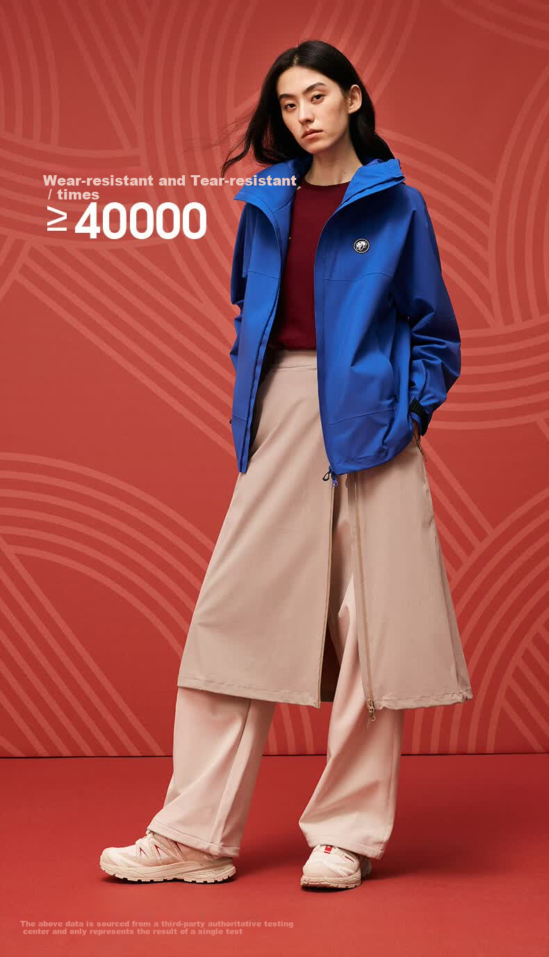CAMEL Shu Embroidery Blue New Year Series Panda Softshell Jacket Unisex A34BA4L6169Q6 Classic Blue L 10