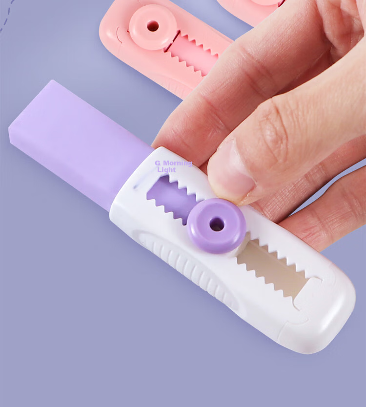 M&G Slide Eraser, Low Residue, Low Dust, High Elasticity, Press-Push Type, Replaceable Eraser Core, Self-Locking Eraser AXPQ4208, 2 Pieces 6