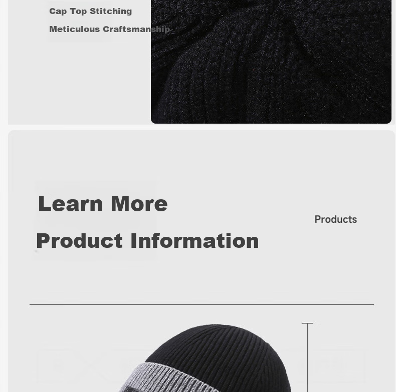 Woodpecker Men's Winter Warm Thickened Knitted Cotton Hat Windproof Cycling Beanie 14