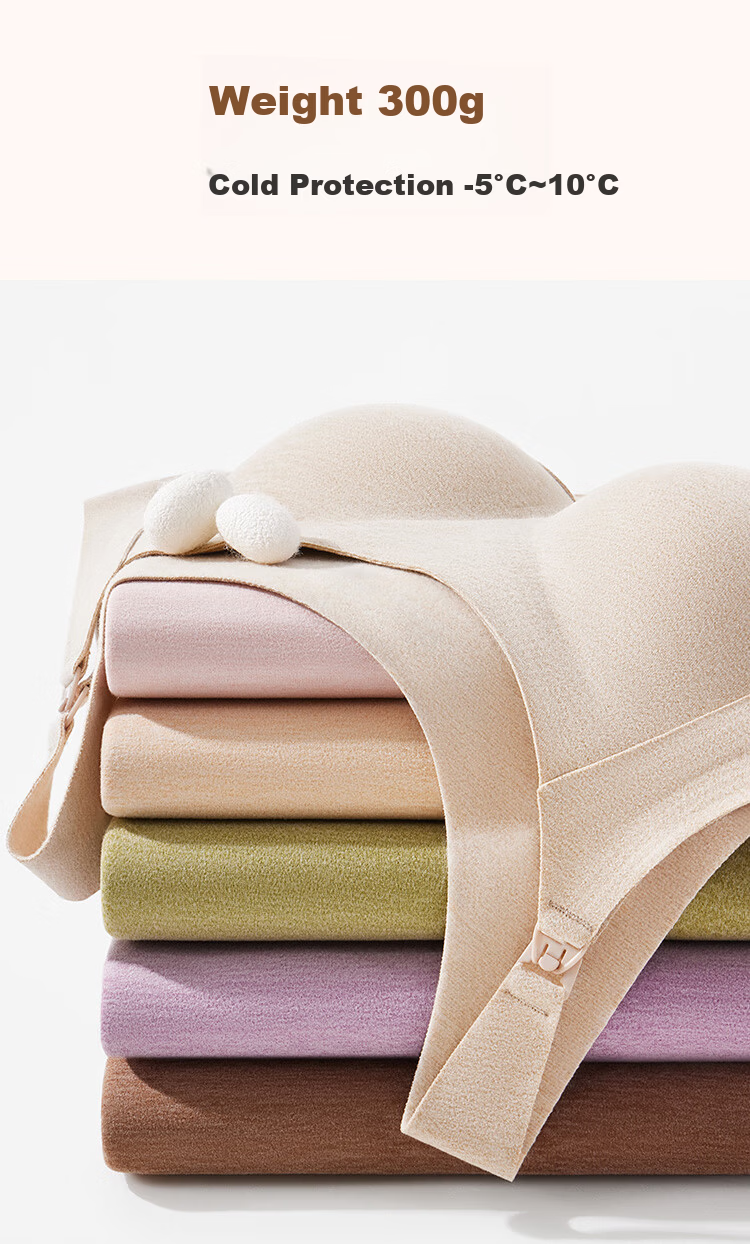 Ordifen Postpartum Nursing Support Anti-Sagging Plus Size Fleece Lined Maternity Breastfeeding Vest with Chest Pads Imitation German Velvet 10