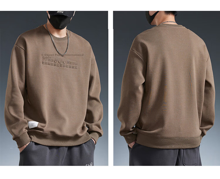 JEEP SPIRIT Men's Hoodie Jacket Autumn Winter Long Sleeve T-Shirt Trendy Sports Base Layer Casual Top 8