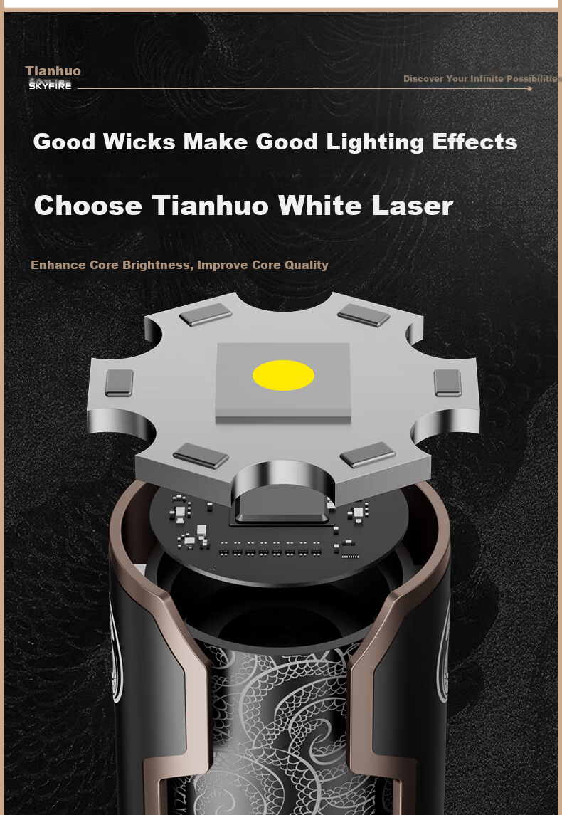 Tianhuo Tengshe Flashlight High Brightness Ultra-Long Battery Life 200000 Lumens Sky-Piercing Super Bright Long-Range Outdoor Emergency Laser Home Use 5