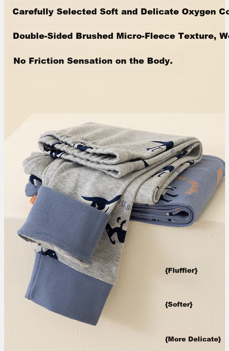 Dingguagua Dingguagua Children's Thermal Underwear 2-Pack A-Class Boys' Thin Warm Pants for Older Boys, Male Style Four, Size 160 5