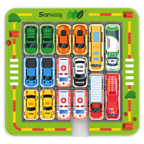 Mbery Magnetic Car Puzzle Toy for Garage Parking Lot, 3-6 Years Old Kids, Birthday Gift for Boys and Girls