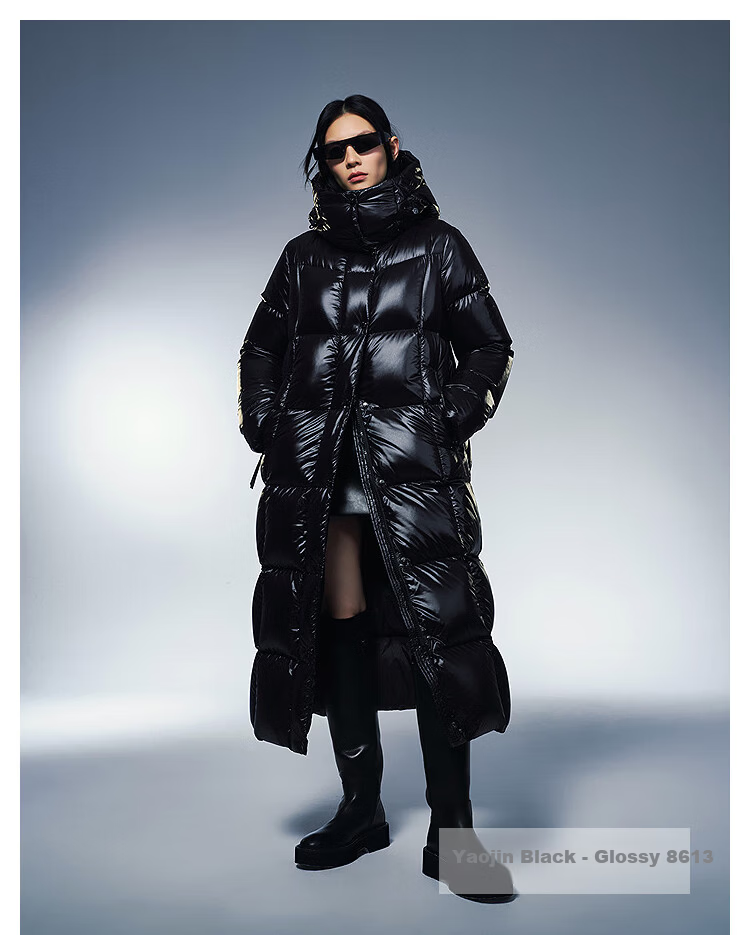 BOSIDENG Off-Season Puff Down Jacket Women's Winter Goose Down Thickened Detachable Hood Loose Oversized Long Lazy Style Coat 14