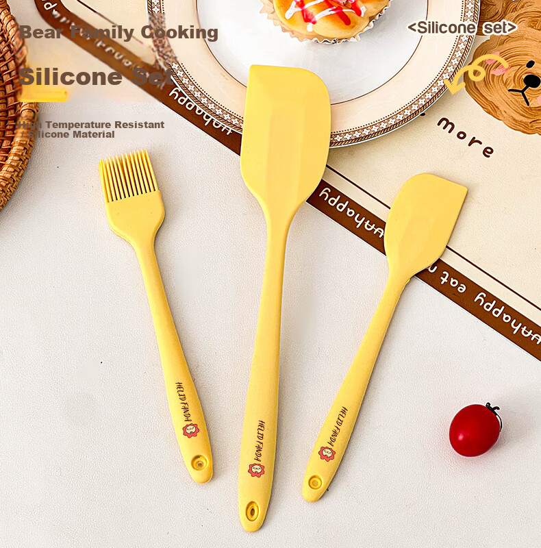 WORTHBUY Silicone Oil Brush Cake Cream Scraper Household Kitchen High-Temperature Resistant Baking Tool BBQ Seasoning Brush Large Size 1