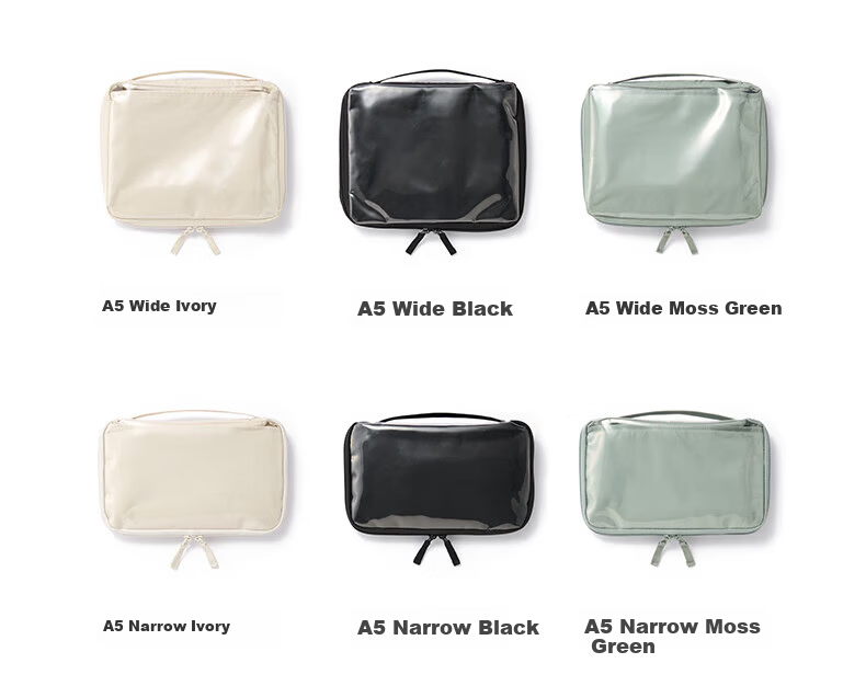 MUJI Selectable Pocket Organizer Pouch Card Holder Gift Black Slim 12