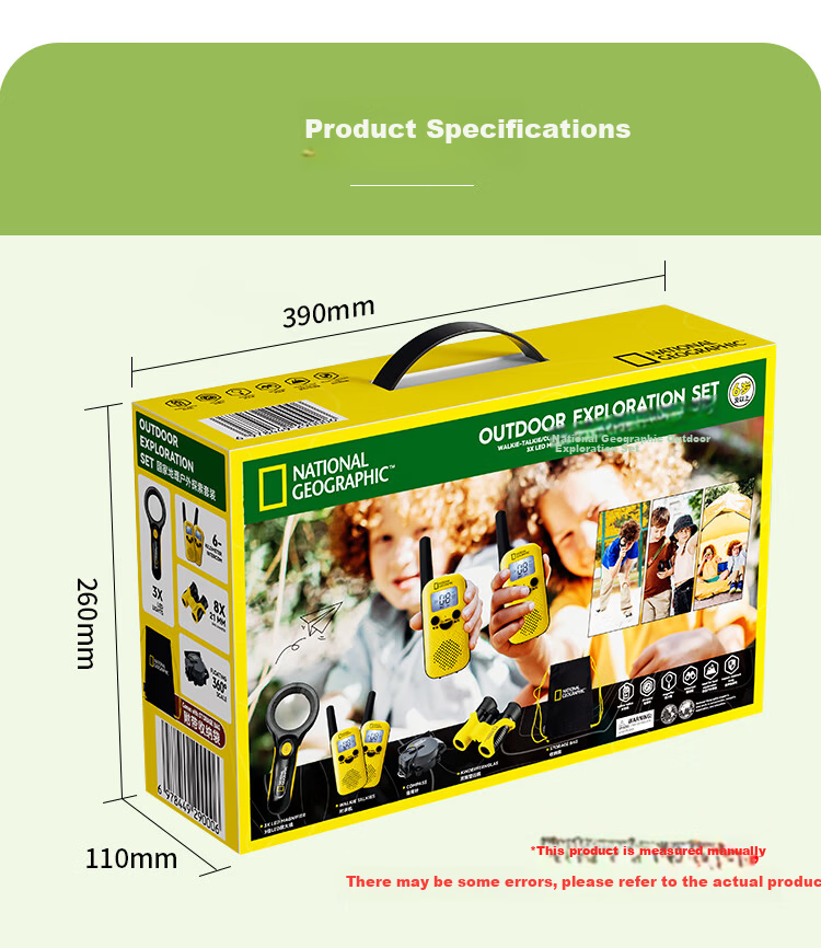 National Geographic Kids Binoculars Walkie Talkies Wireless Outdoor Toy Boys Gift Travel Set Holiday Gift 15