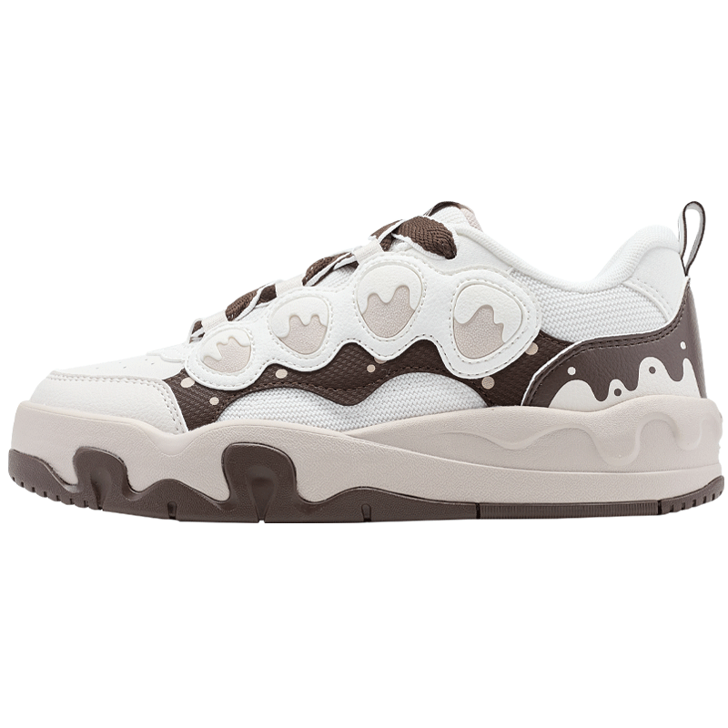 XTEP Cream Cocoa Women's Sneakers 2026 Summer New Thick Sole Height Increasing Casual Sports Shoes Authentic
