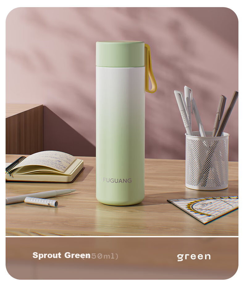 Fuguang Insulated 316L Stainless Steel Water Bottle for Men and Women, Business Student High-Value Portable Tea Cup 3