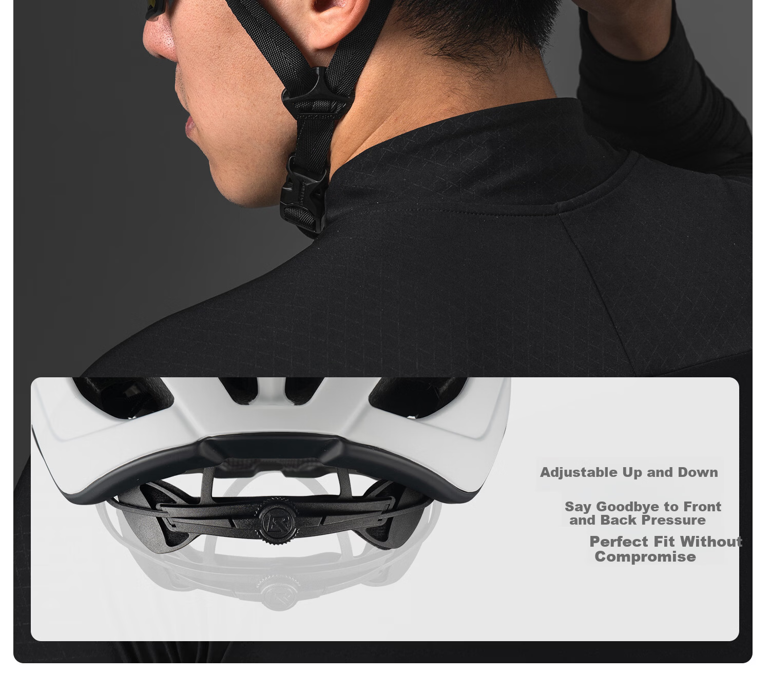Rockbros Integrated Bicycle Helmet Cycling Helmet Mountain Road Bike Safety Helmet Unisex White Matte - L 15