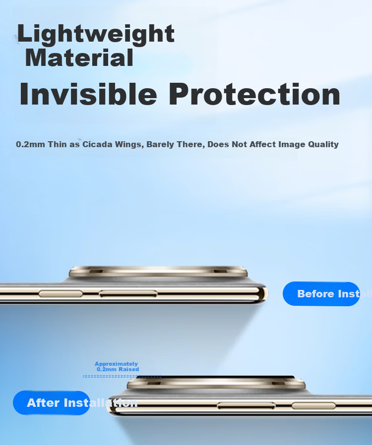 ESCASE Instant Adhesive Box for Huawei Mate70 Air Lens Protective Film AR Anti-Reflective Scratch-Resistant Tempered Glass Camera Screen Protector Ultra-Thin Full Coverage New Model 6