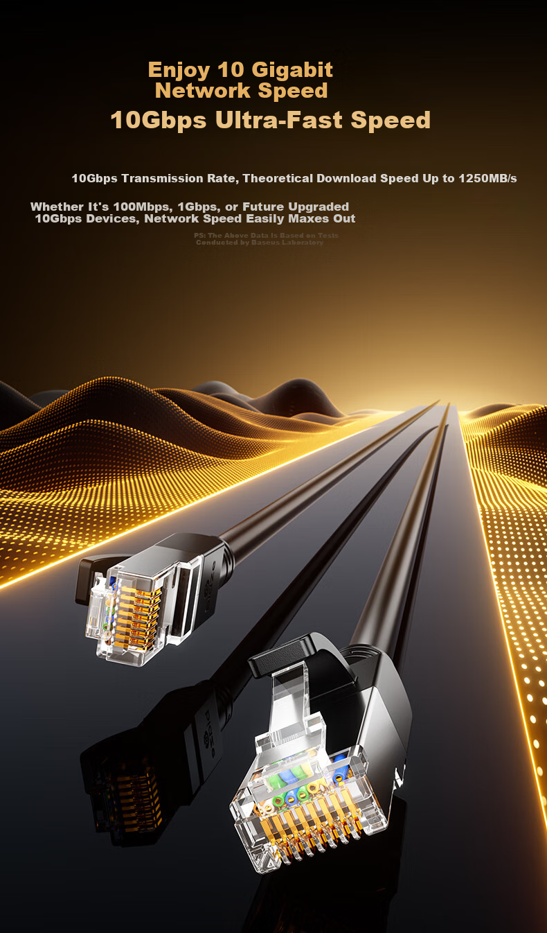 BIAZE Cat7 Ethernet Cable Cat7 10Gbps Network Cable 8-Core Shielded Pure Copper Twisted Pair Network Patch Cable 8m for Broadband Computer Gaming 3