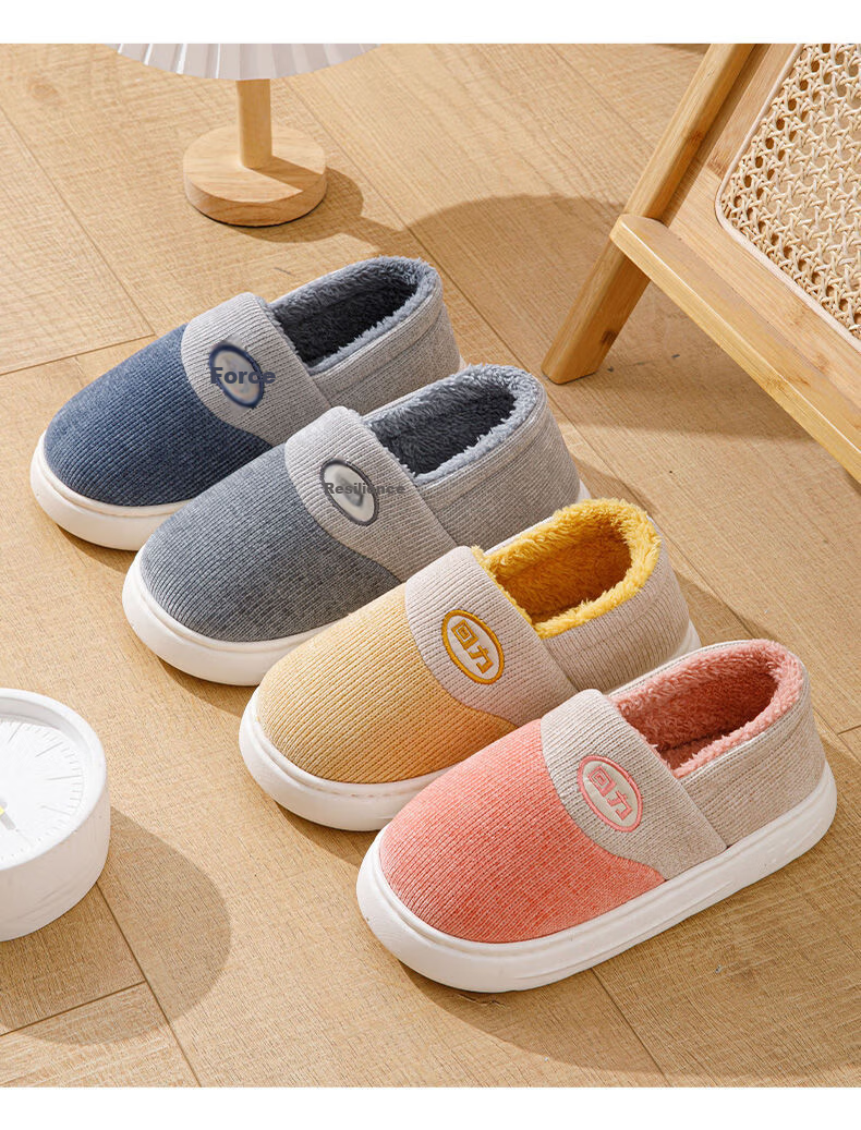 Warrior Men's Winter Thick-Soled Cotton Slippers with Heel Support, Warm Indoor and Outdoor Non-Slip Cotton Shoes 0756 Gray Size 40-41 14