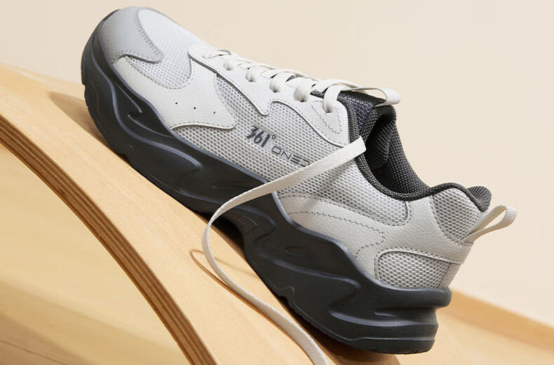 361° Men's Sports Shoes Yunjuan Autumn New Breathable Casual Shoes Men's Retro Thick-soled Dad Shoes 672636711-1 22