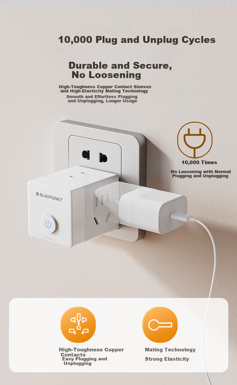 BLAUPUNKT Cube Power Strip Multi-Outlet Converter Multi-Functional Wireless Extension Socket Adapter 10