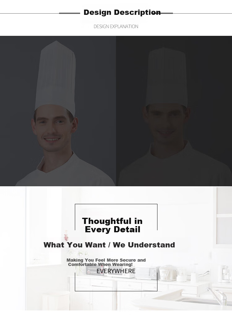 Shangyou Premium Chef Hats Unisex Hotel Mushroom Disposable Kitchen Work Hats Thickened Double-Ribbed White 100pcs 2