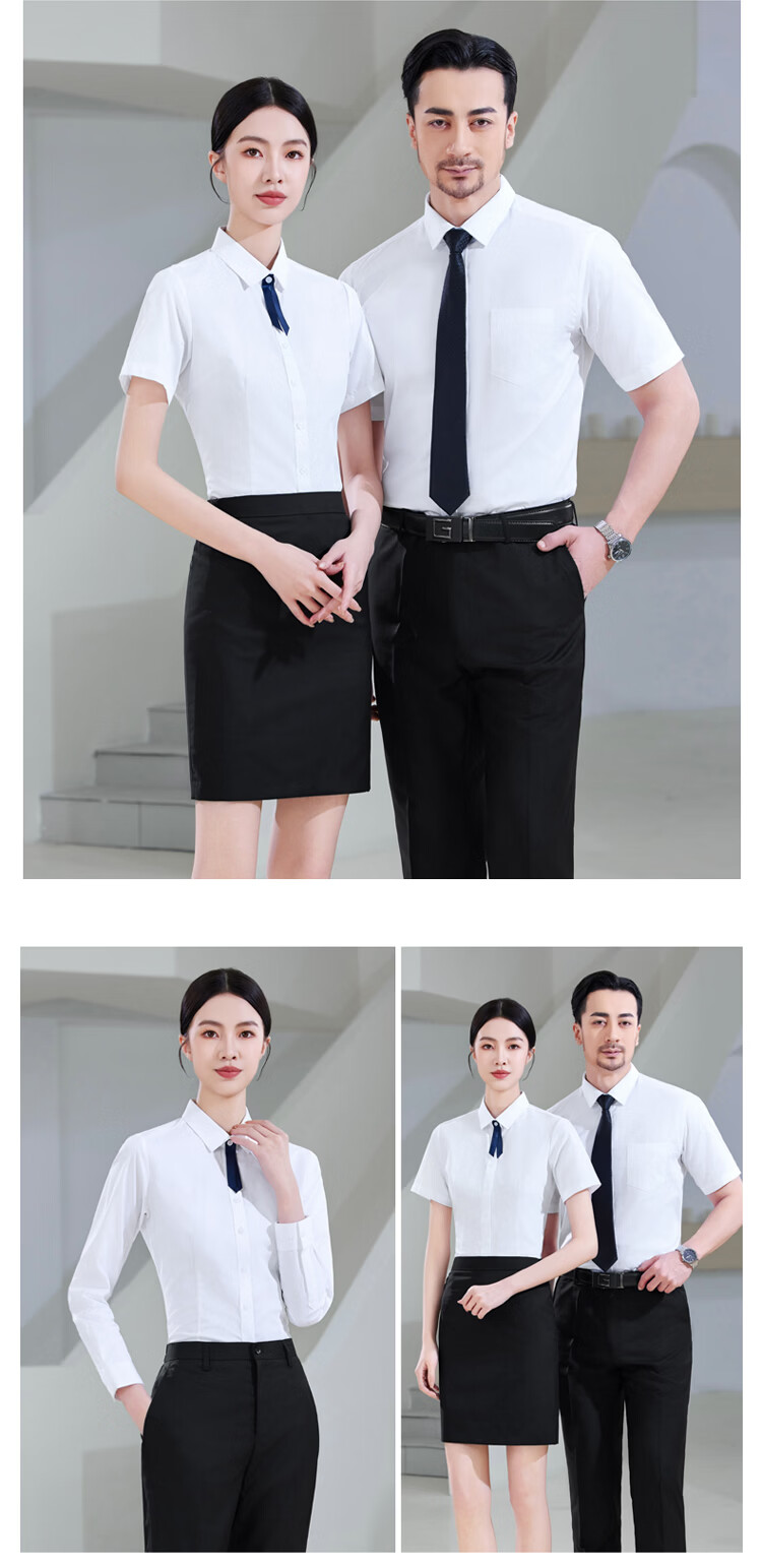 Chaoxu White Shirt Women 2026 New Summer Short Sleeve Slim Fit Professional Interview Casual Versatile Shirt 14