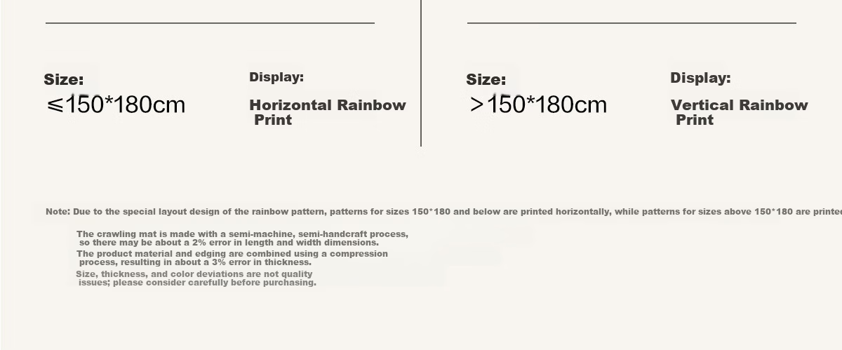 Beiyi Baby Thickened Crawling Mat Infant Crawling Pad XPE Non-Formamide Whole Mat - 120*180*2.5cm - Rainbow 38