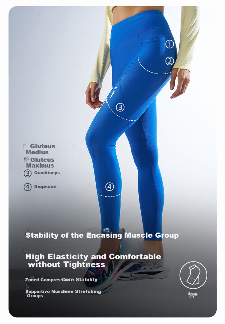 Bmai Potential Compression Long Pants Marathon Race High Elasticity Muscle Support Running Training Fitness Pants V5 Men 4