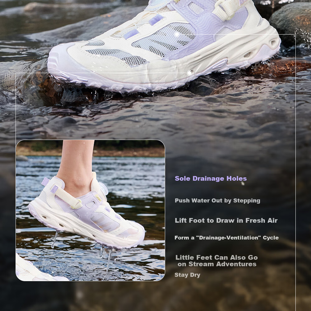 Anta Kids Sports Sandals Boys Big Kids 2026 Summer Breathable Lightweight Water Shoes PRO Beach Sandals A12626908 8