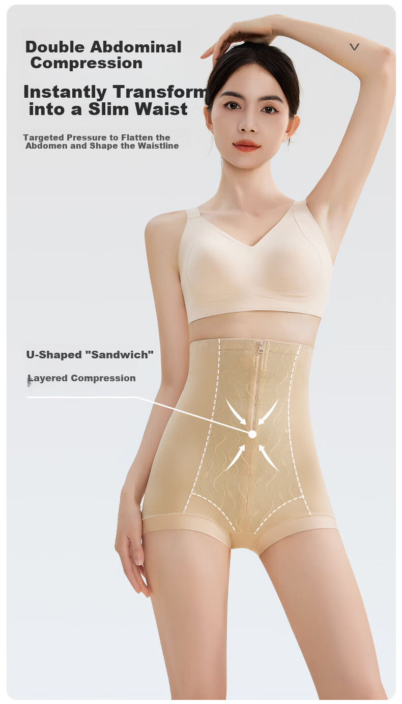GRACEWELL High Waist Tummy Control Butt Lifting Pants for Women, Strong Abdomen Shaping, Postpartum Body Shaping Waist Cincher Hip Lifting Underwear, Black XL 5