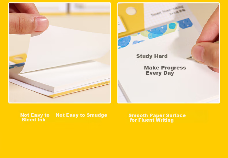 MASMARCU Morning Light Stationery Smart Study Sticky Notes High-Quality 40 Sheets Adhesive Label Memo Paper Medium Size Student Simple Notepad Random YS0352 Exam Essential 4