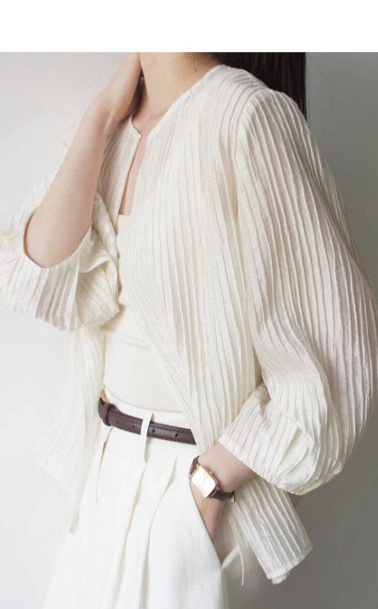 Demana Smooth Tencel Summer Minimalist Plus Size Nine-Sleeve Slimming Loose Shirt Women Premium 4