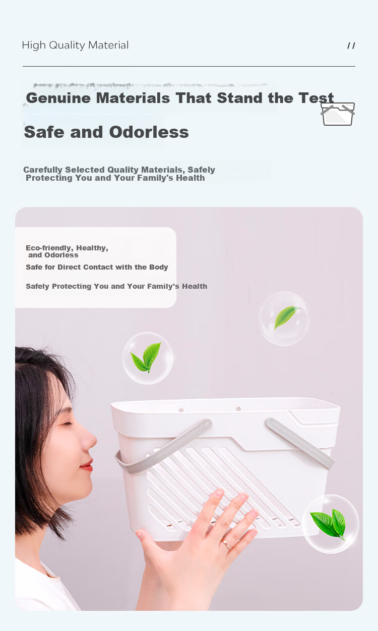 Xitianlong Large Bathroom Laundry Hamper, Household Plastic Laundry Basket, Clothes Storage Rack, Toy Storage Basket with Handle 9