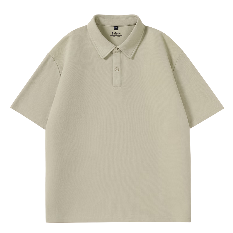 Baleno Short-Sleeve Polo Shirt, Summer Loose Breathable Trendy Versatile Half-Sleeve T-Shirt, Commuter Casual Solid Color Lapel Clothing