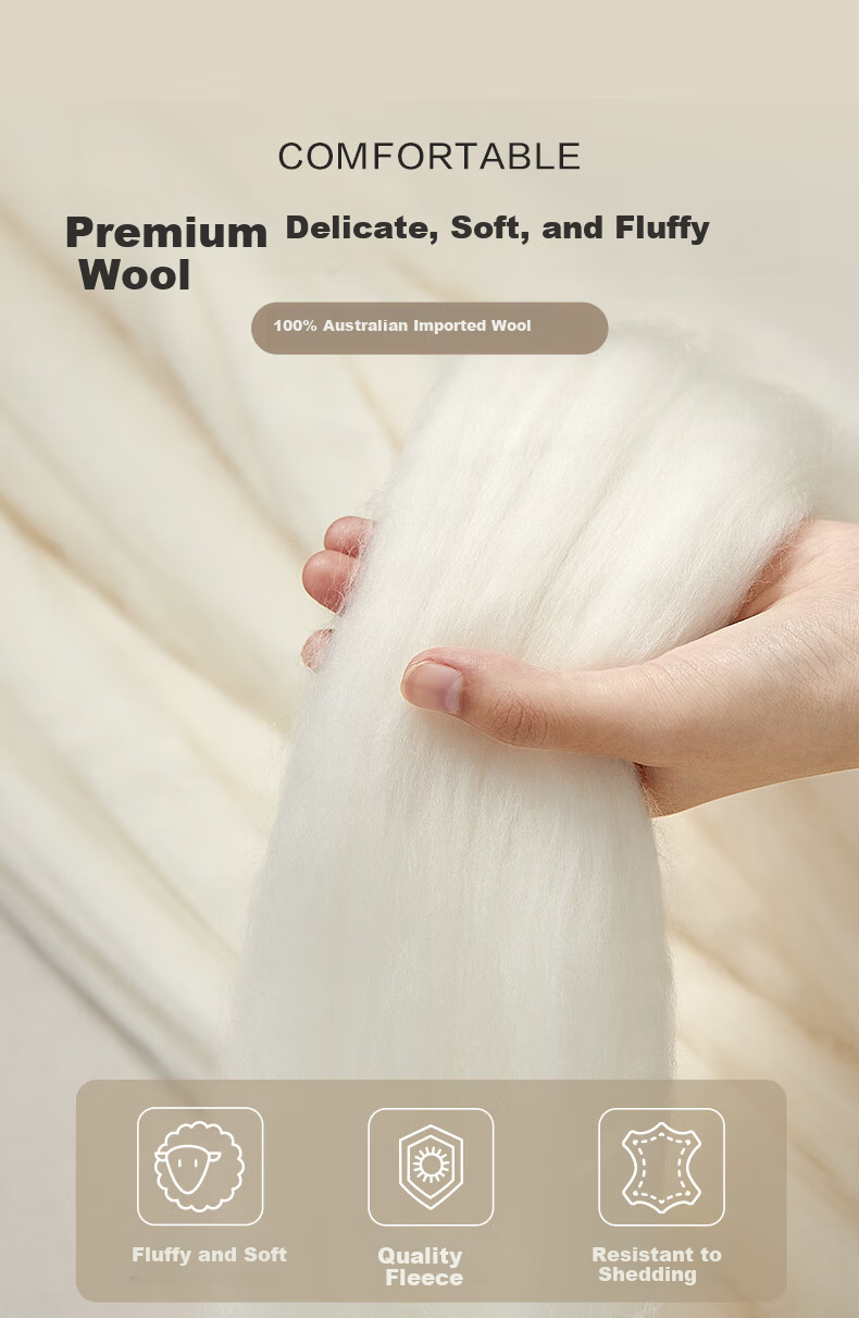 BEYOND Home Textiles Class A Antibacterial 100% Australian Imported Wool Quilt Winter Quilt Core Approx. 6.4 Jin 200*230cm 6