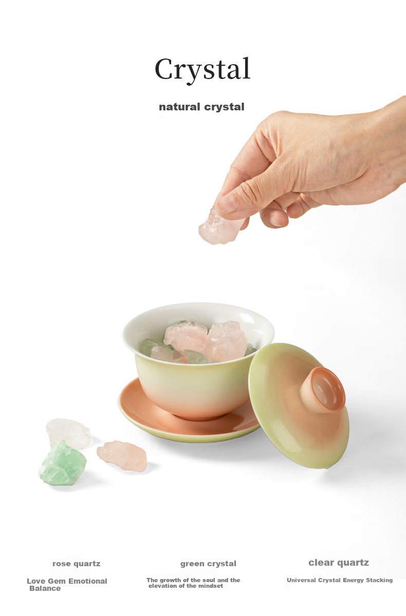 Jupiter & Venus Gui Unspoken Chinese Tea Bowl Crystal Stone Fragrance Gift Box Indoor Aromatherapy Essential Oil Diffuser Stone Mother's Day Birthday Gift 2