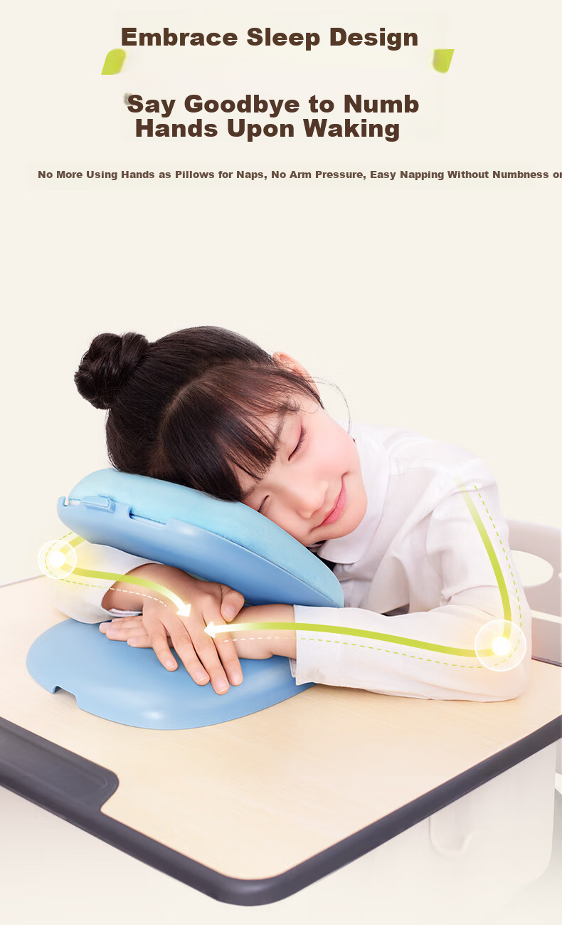 Back2 Office Nap Pillow Memory Foam Desk Sleeping Pillow for Kids 2