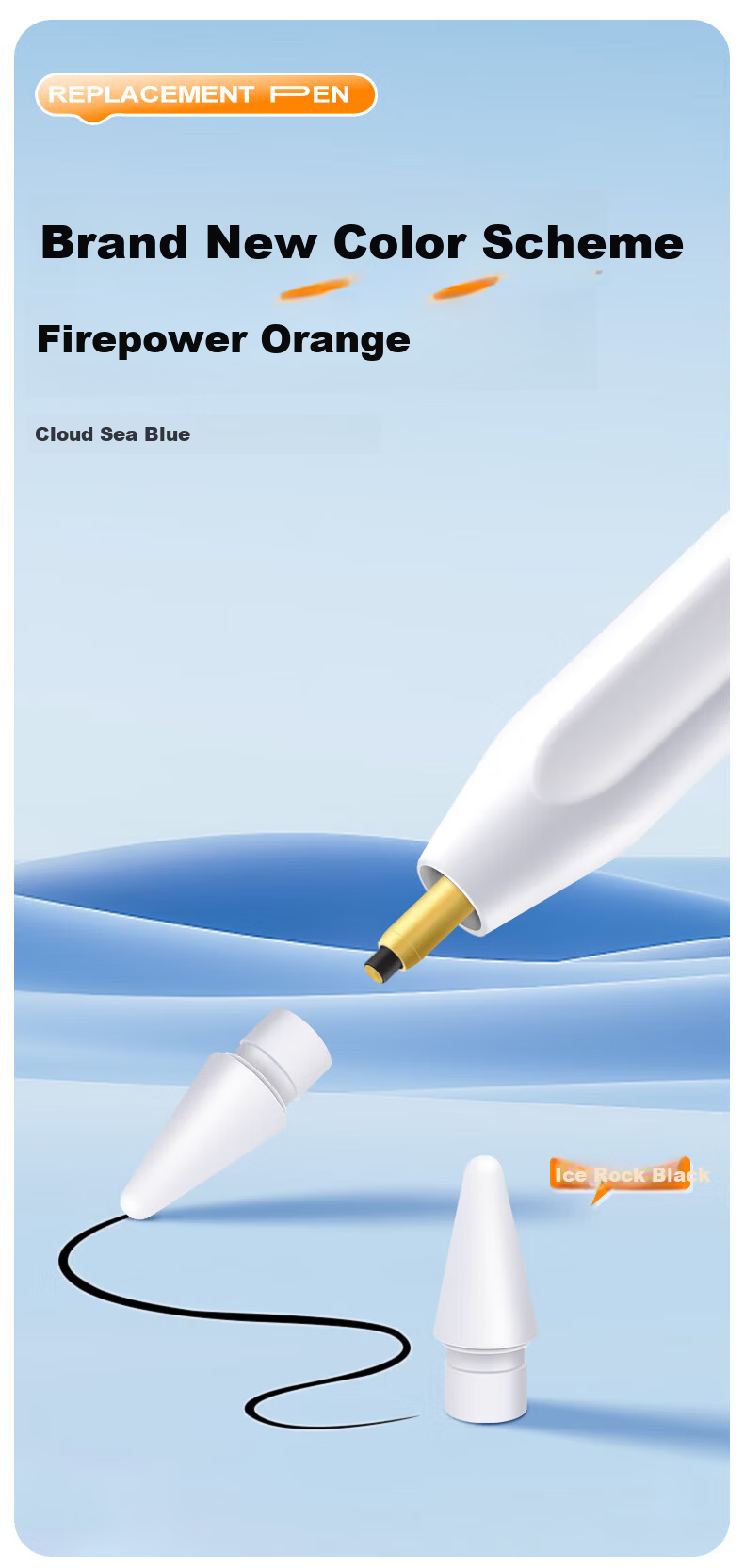 JPLAYER Universal Capacitive Stylus Compatible with IPad Apple/Huawei/Xiaomi Tablets, Third Generation Touch Pen, Microsoft Honor Lenovo Universal Writing Touch Screen Capacitive Stylus 6