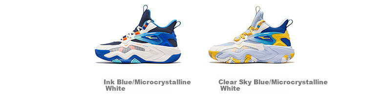 ERKE Children's Basketball Shoes for Spring, Boys' Lace-Up Shock-Absorbing Sneakers, Micro-Crystal White/beeswax Orange, Size 39 40