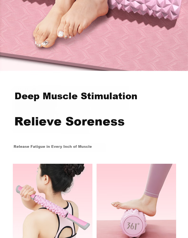 361° Durian Bionic Yoga Roller Stretching Massage Deep Muscle Relaxation Slimming Leg Back Massage Wheel 2