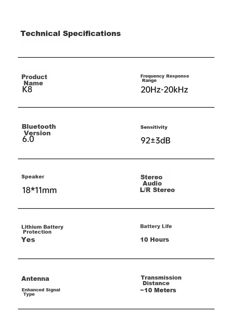 KUGOU K8 Waterproof Level 8 & Volume Level 16 Bone Conduction Bluetooth Earphones Open-Ear Music Swimming Sports Running Cycling Long Battery Life Underwater MP3 Memory No Card Needed 18