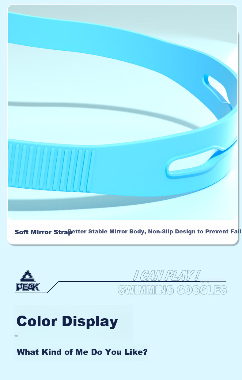 PEAK Children's Swimming Goggles, Anti-Fog And Waterproof, High-Definition Large Frame, Boys And Girls Swim Glasses, Swim Cap Set, Professional Swimming Equipment 8