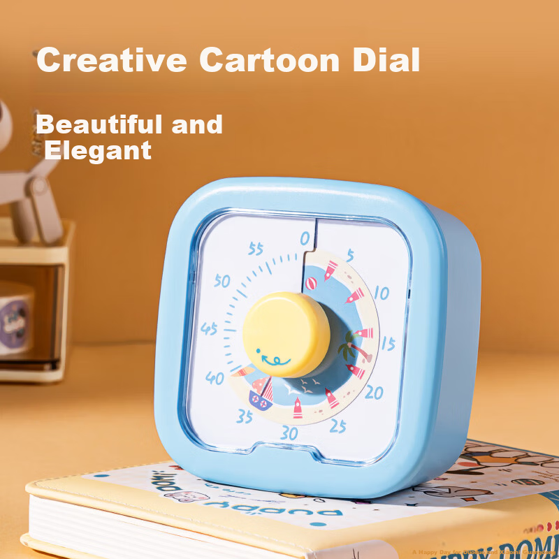 Deli Visual Timer, Student Self-Discipline Learning Tool, Back-To Season Time Management Device, Kitchen Timer, Baking Timer for Children - LE259 Green Gift